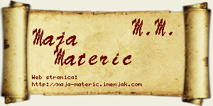 Maja Materić vizit kartica